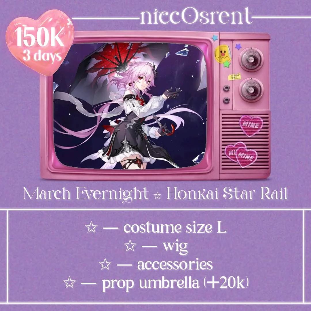 March 7th Evernight - Kostum, Wig & Accessories