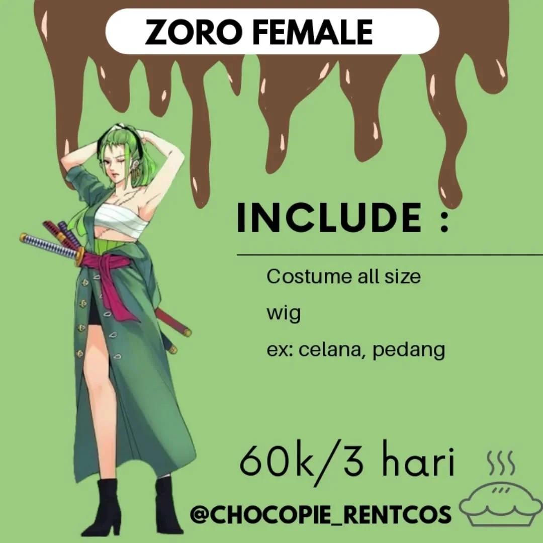 Zoro Female One Piece - Costume, Wig, Accessories