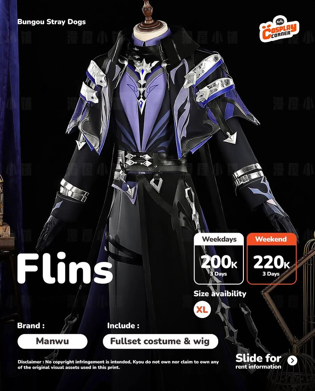 Flins Genshin Impact - Costume & Wig