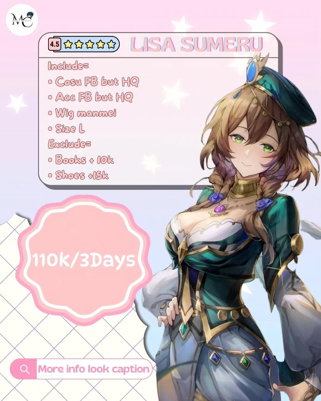 LISA SKIN SUMERU COSPLAY RENTAL