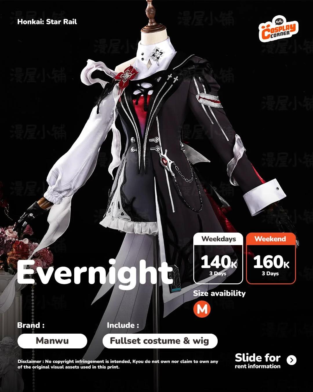 Evernight Honkai Star Rail - Kostum & Wig