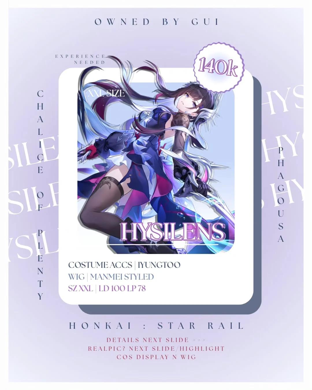 Hysilens Honkai: Star Rail - Kostum & Wig