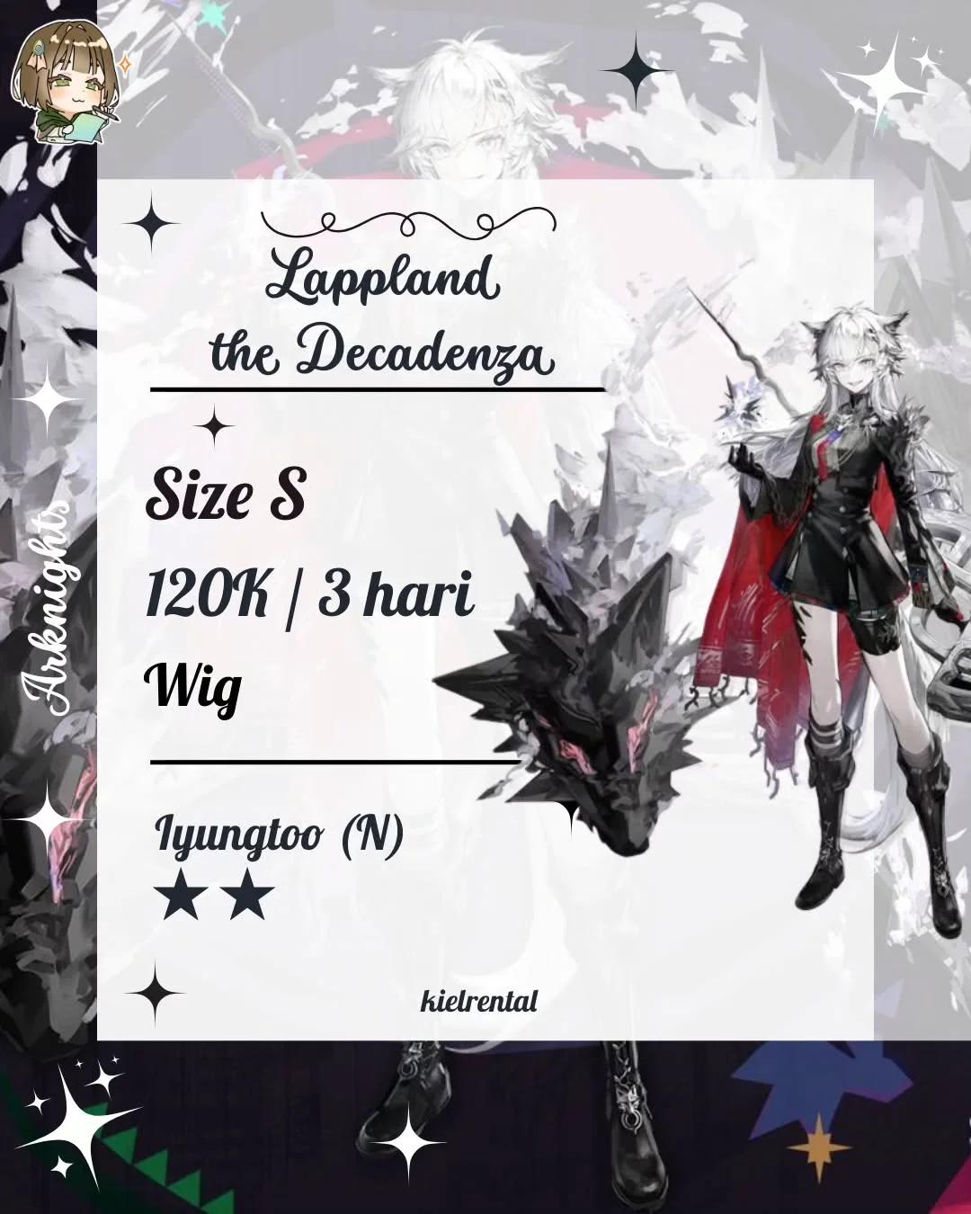 Lappland Decadenza Arknights - Costume & Wig
