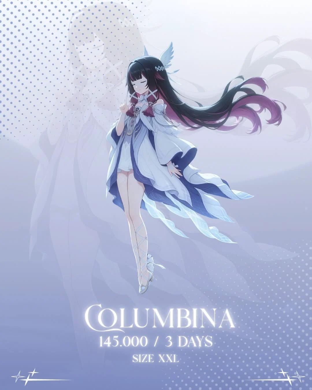 Columbina Genshin Impact Cosplay Costume Rental XXL