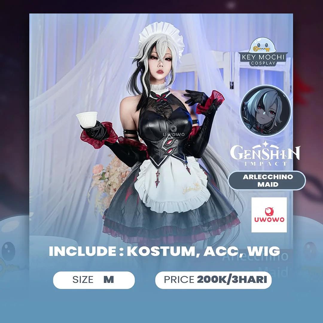 Arlecchino Genshin Impact - Kostum Maid