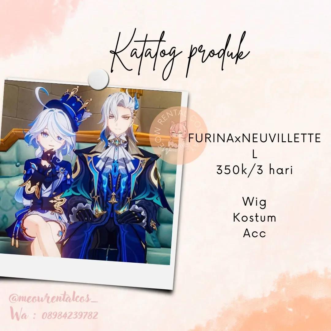 Furina Genshin Impact - Kostum, Wig, Aksesoris