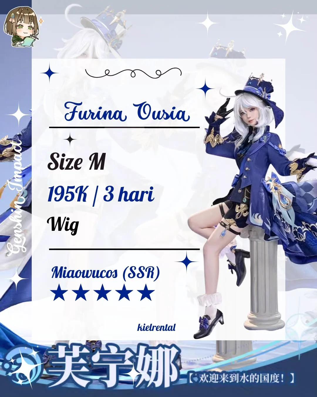 Furina Ousia Genshin Impact - Costume, Acc, Wig