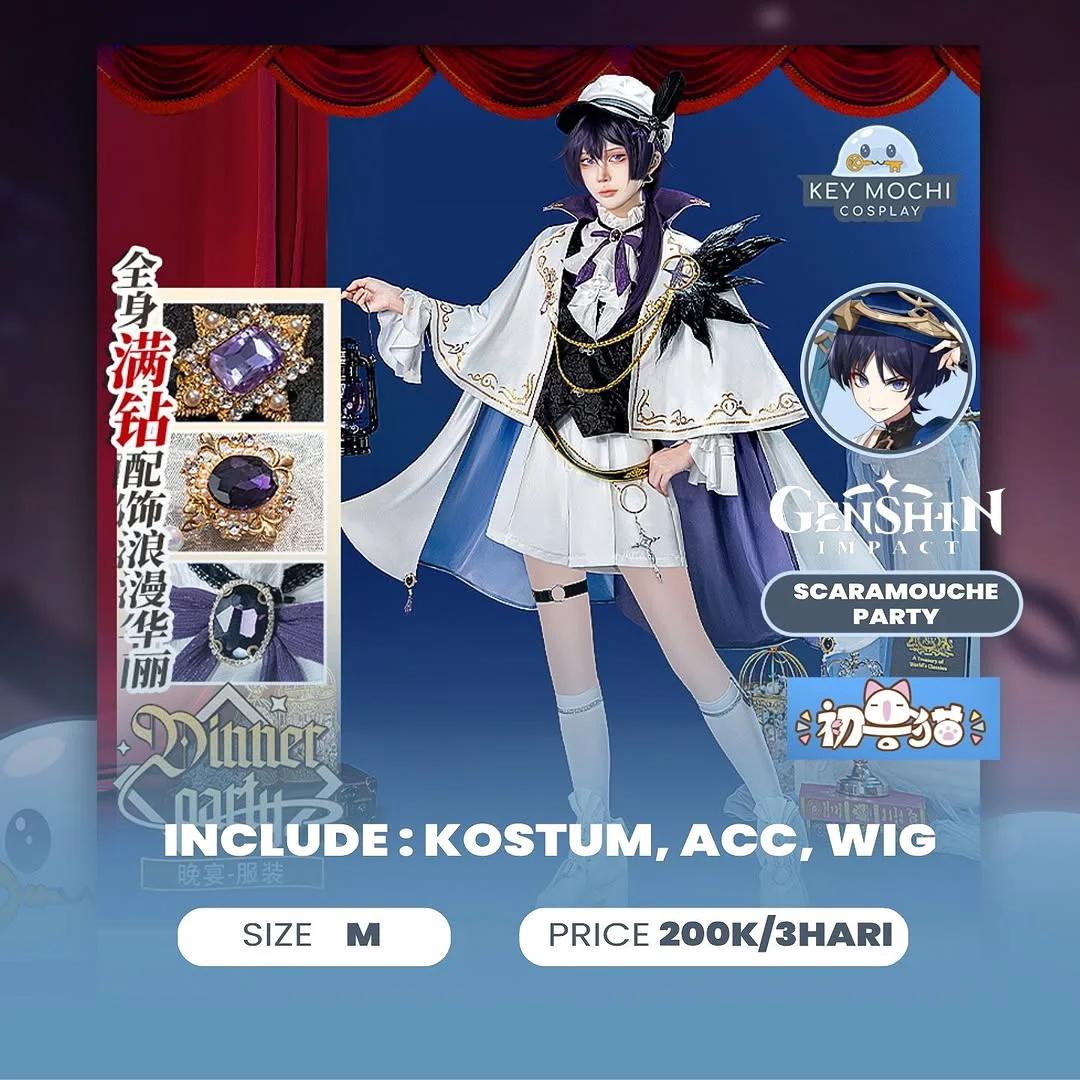 Scaramouche Genshin Impact - Kostum & Wig