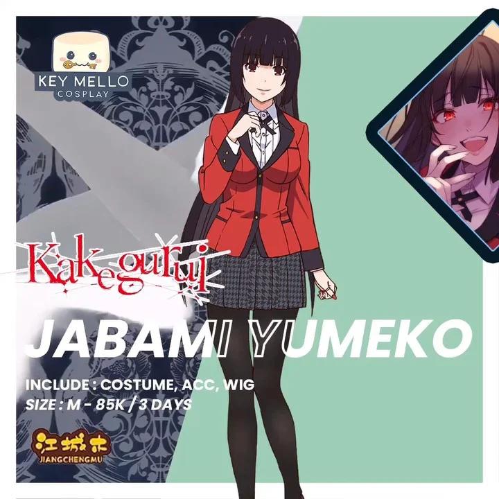 Jabami Yumeko Kakegurui - Kostum, Wig, Aksesoris