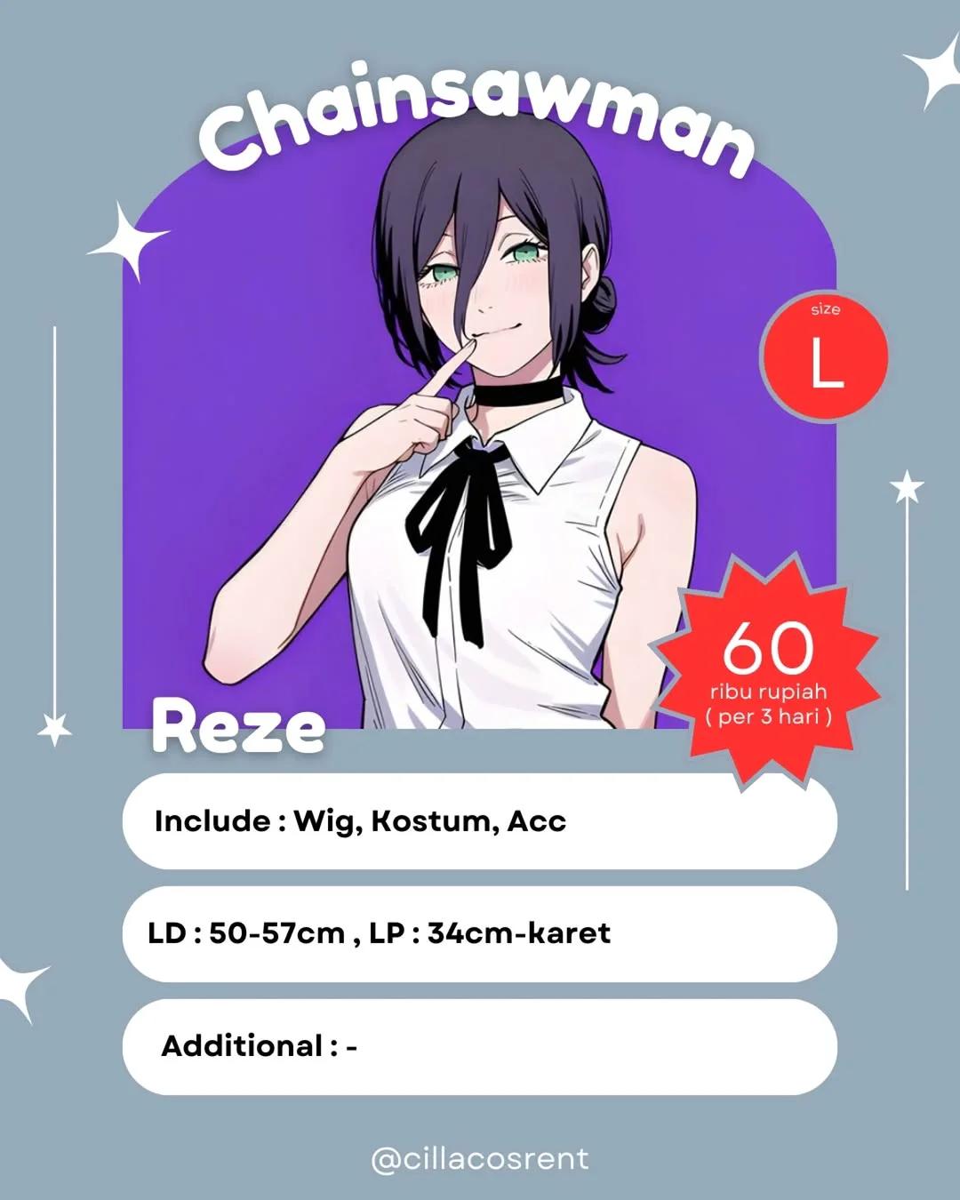 Reze Chainsaw Man - Wig, Costume & Choker