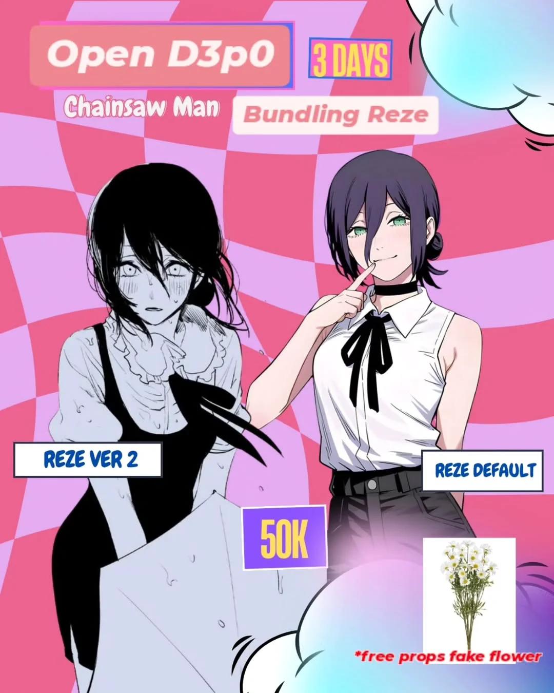 Reze Chainsaw Man - Kostum & Wig Bundle