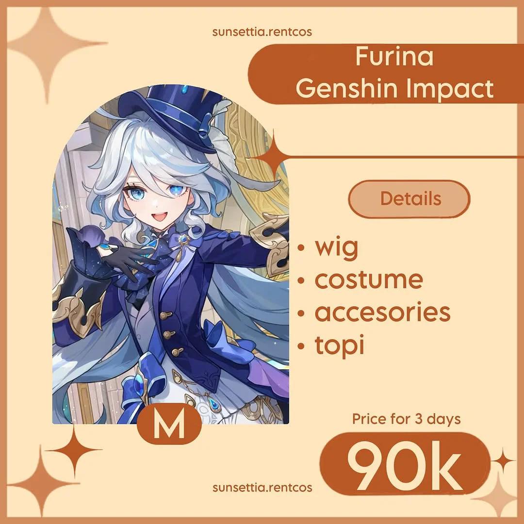 Furina Genshin Impact - Fullset Costume Rental