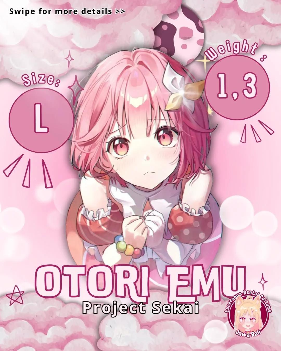 Emu Otori Project Sekai - Kostum, Wig & Aksesoris