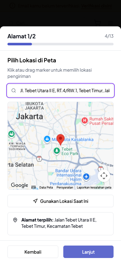 Cara Kelola Alamat dan Rekening Bank - langkah 2