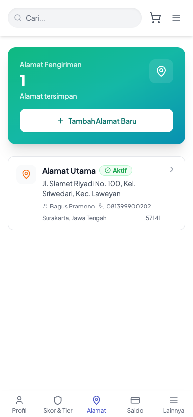 Cara Kelola Alamat dan Rekening Bank - langkah 4