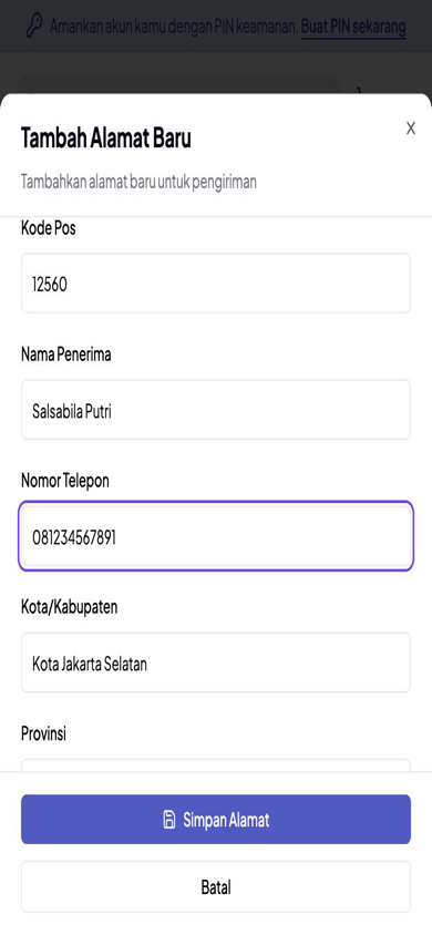Cara Kelola Alamat dan Rekening Bank - langkah 3