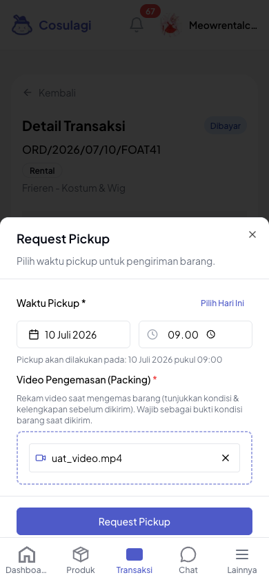 Cara Mengirim Barang Sewa (untuk Penjual) - langkah 2