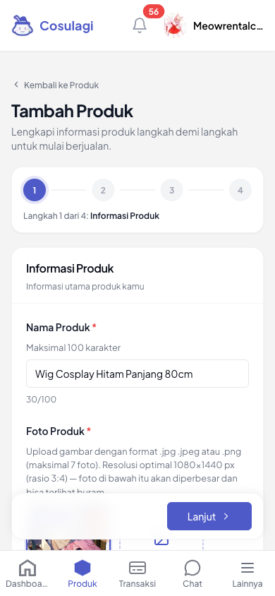 Cara Memasang Produk (Jual/Sewa) - langkah 2