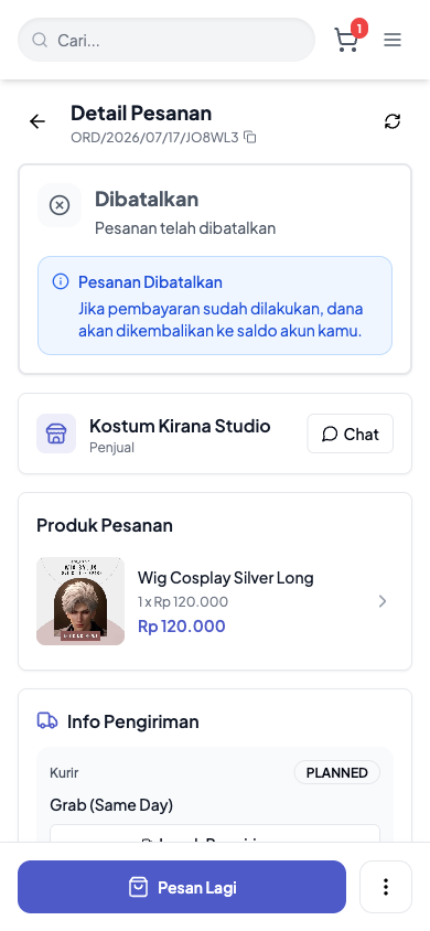 Cara Membatalkan Pesanan - langkah 4