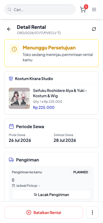 Cara Menyewa Kostum - langkah 4
